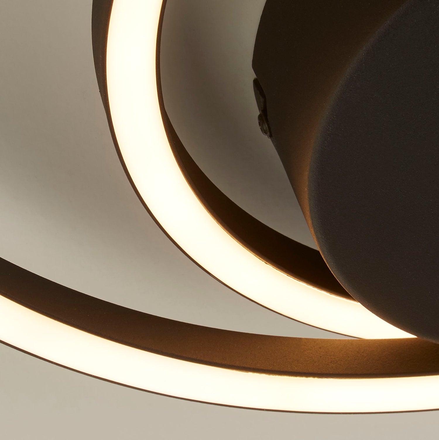 Orbit Glow Spiral Black LED Ceiling Flush Light
