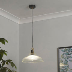 Clarity Ribbed Vintage Acrylic Pendant Light