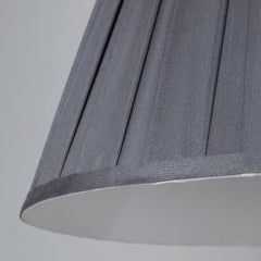 Twilight Tapered Grey Box Pleat Light Shade