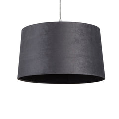 Velour Grey Velvet Tapered Easy Fit Drum Light Shade