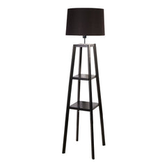 Tower Shelf Light Black Floor Lamp