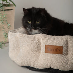 Scruffs Boucle Ivory Cat Bed