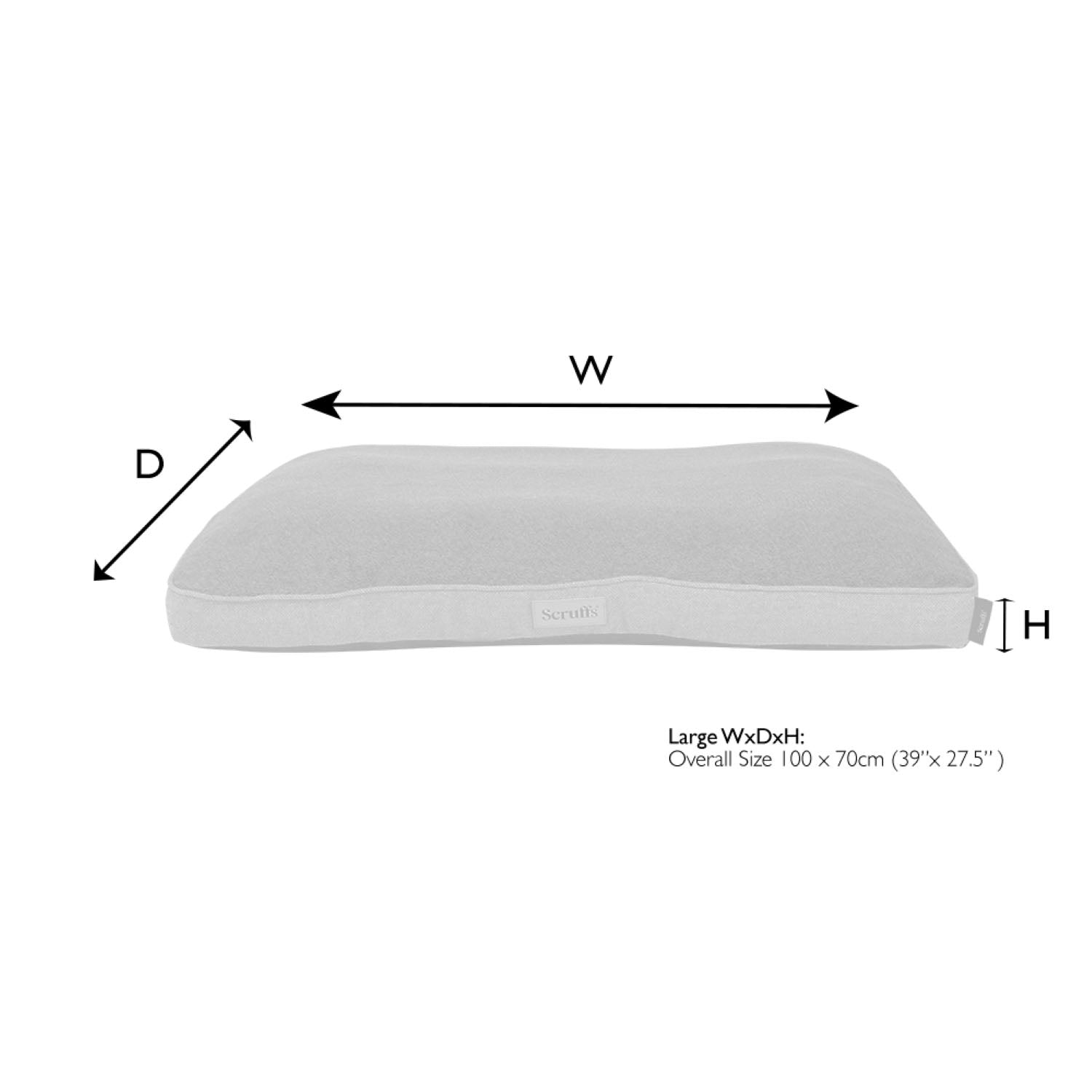 Scruffs Harvard Pearl Grey Memory Foam Orthopeadic Dog Mattress