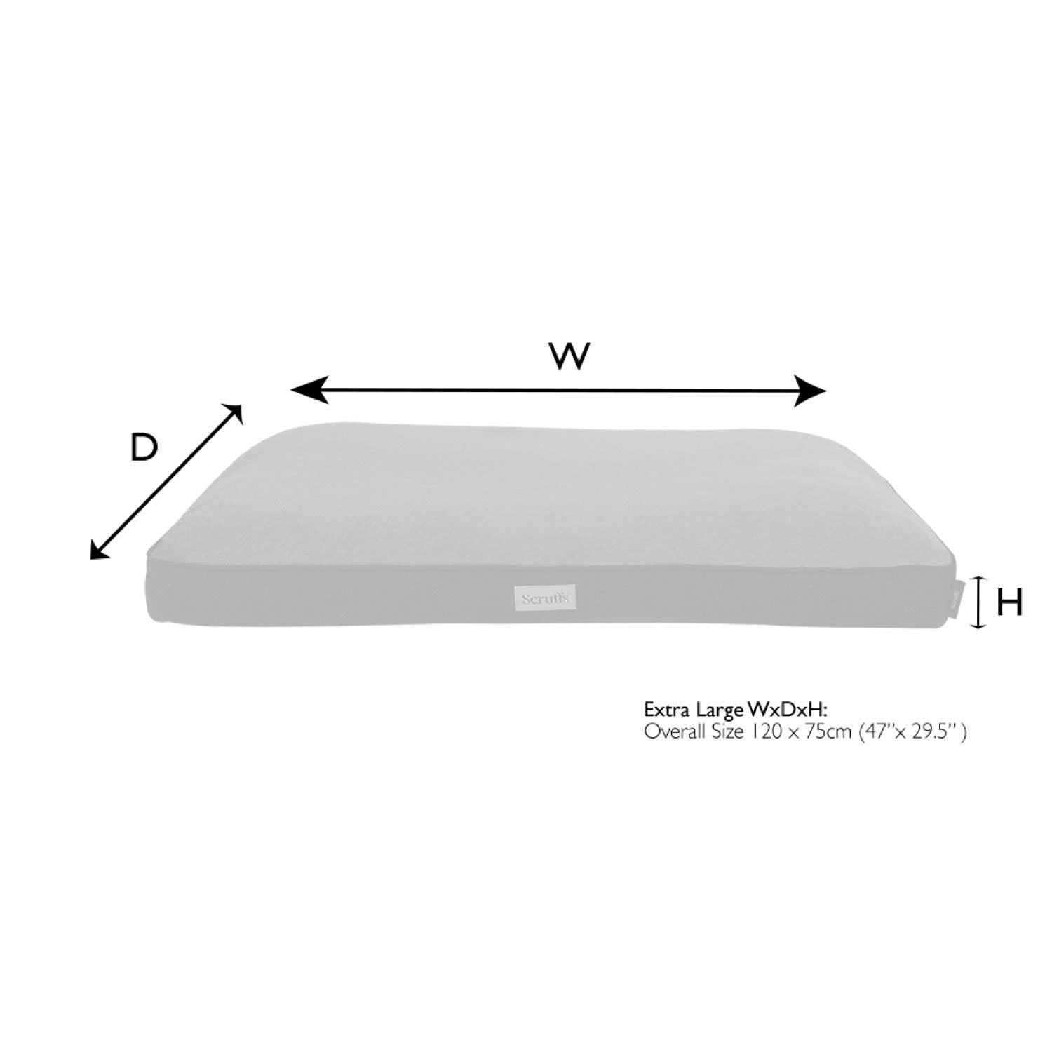 Scruffs Harvard Pearl Grey Memory Foam Orthopeadic Dog Mattress