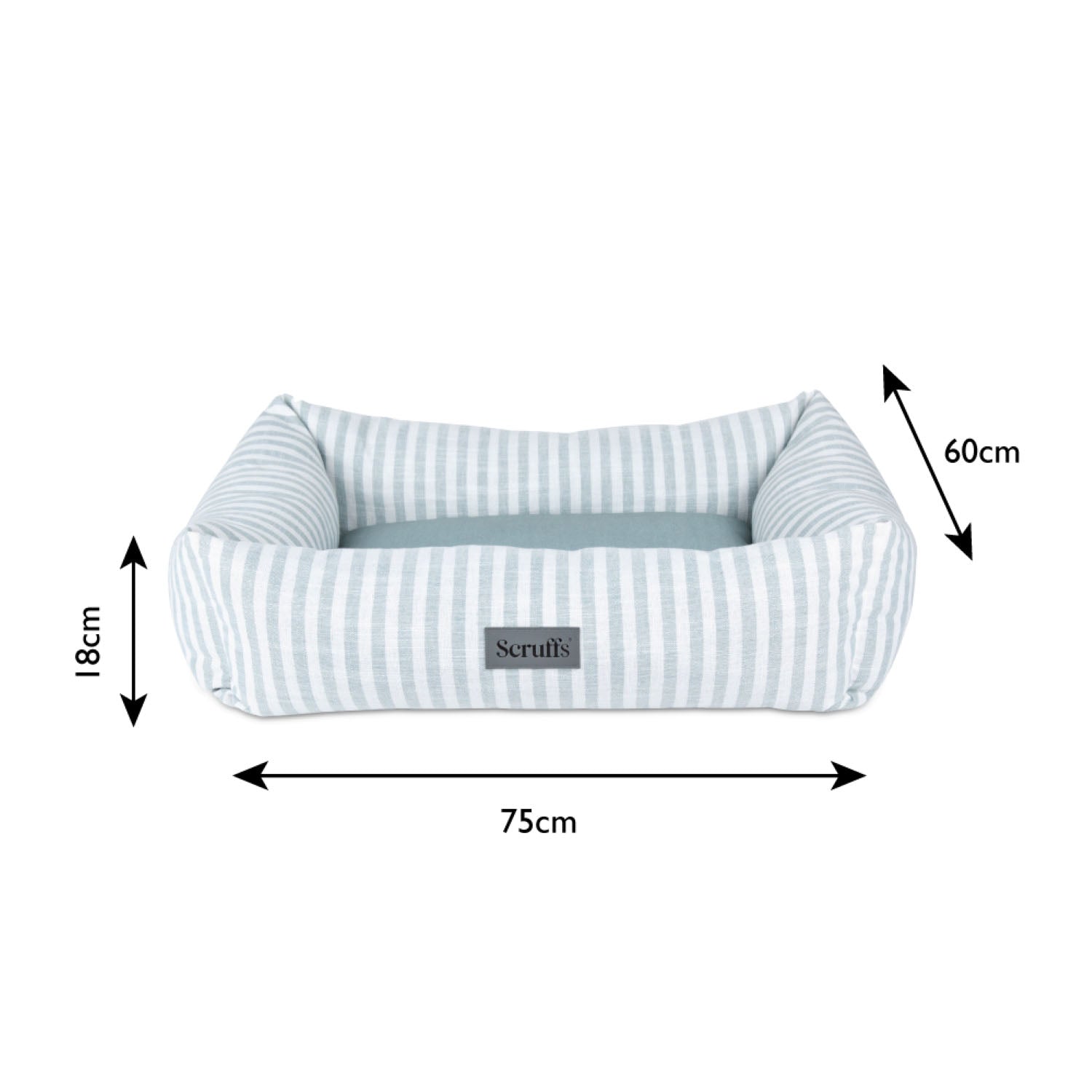 Scruffs Coastal Green Stripe Pet Dog Bed