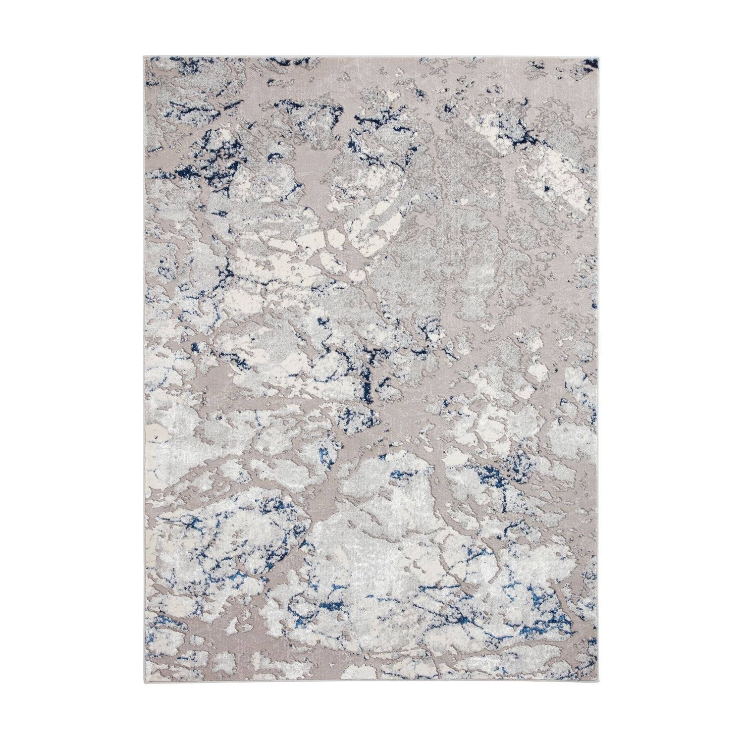 Apollo 2677 Grey and Navy Modern Abstract Rug