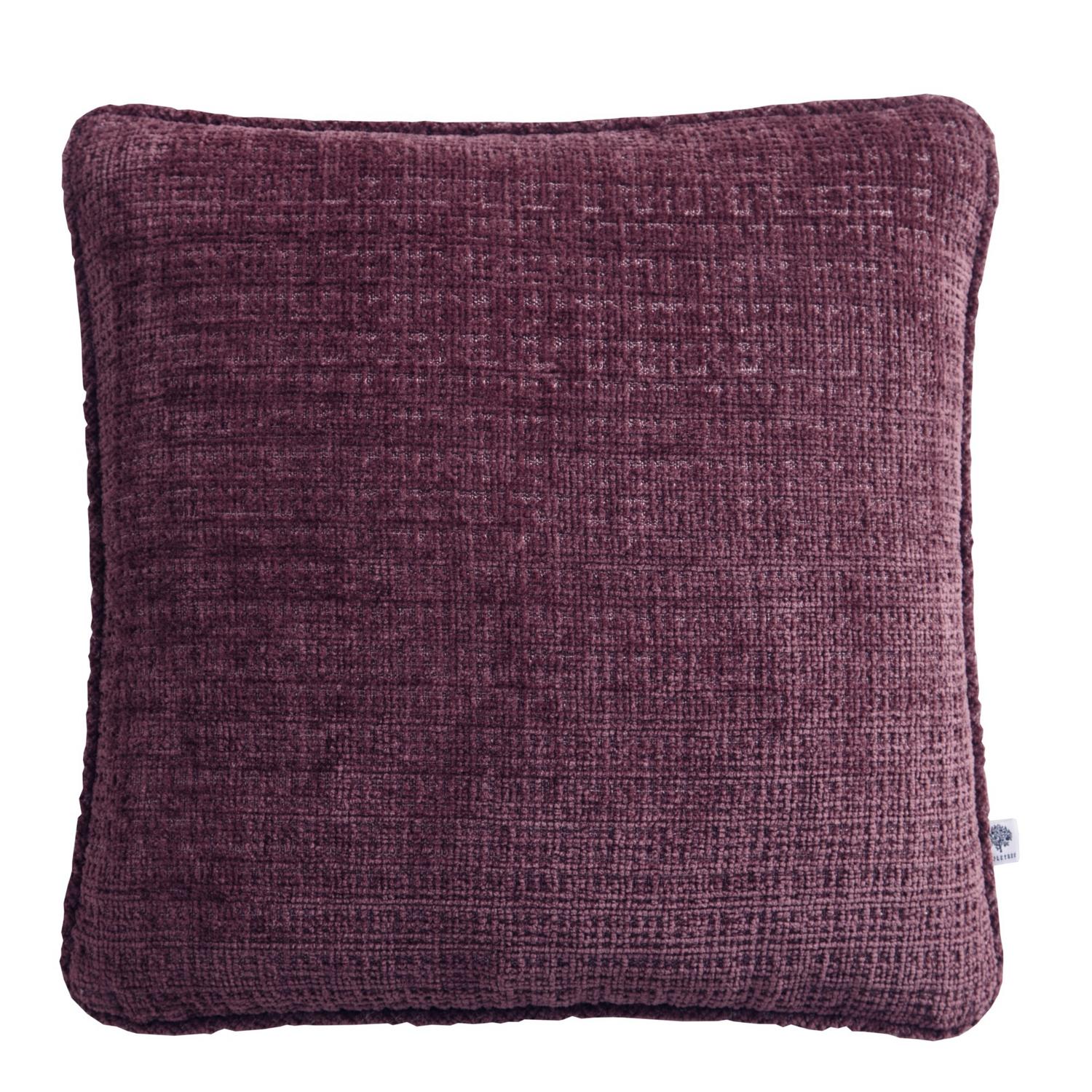 Alba Wine Chenille Cushion (43cm x 43cm)