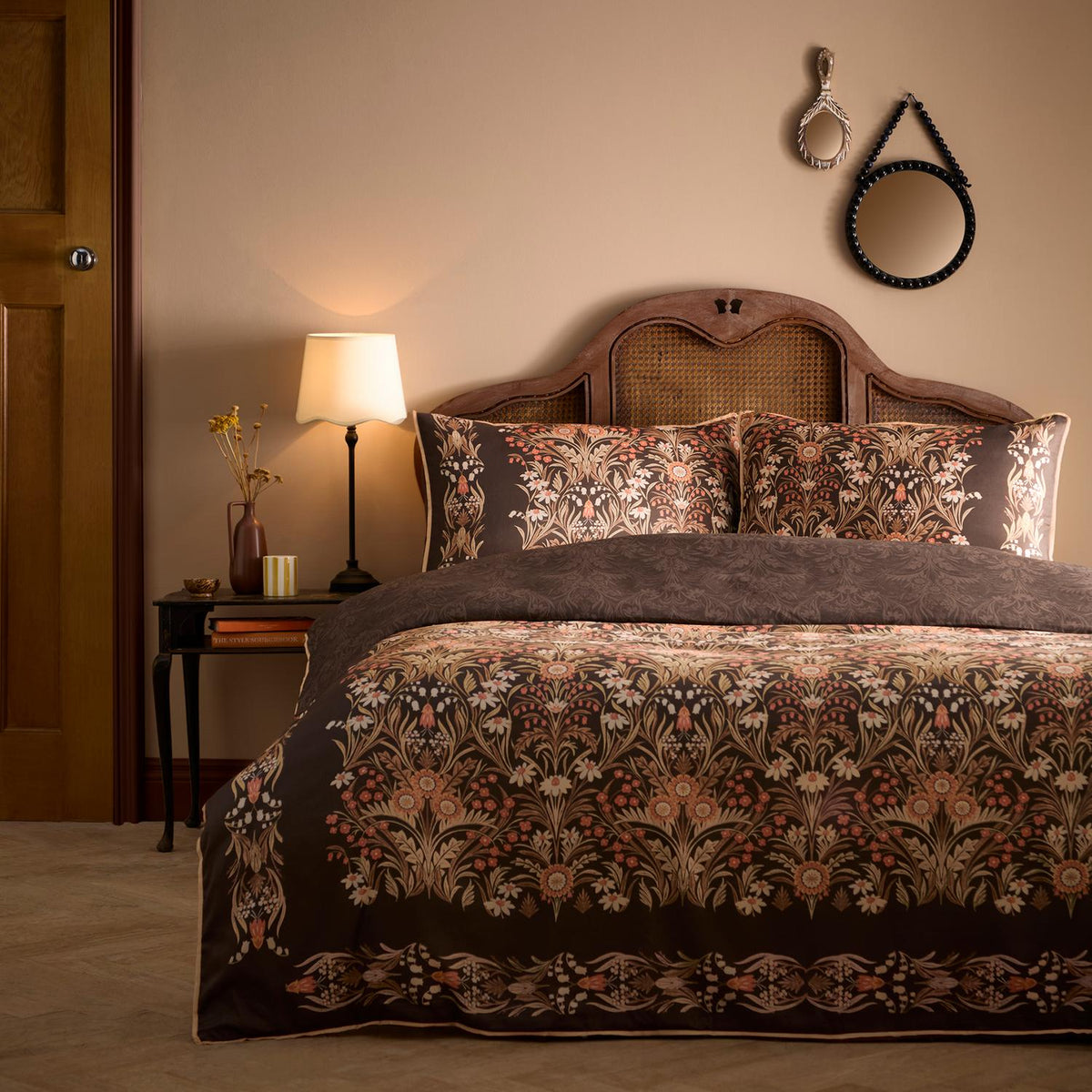 Audrey Spice Reversible Cotton Sateen Duvet Set