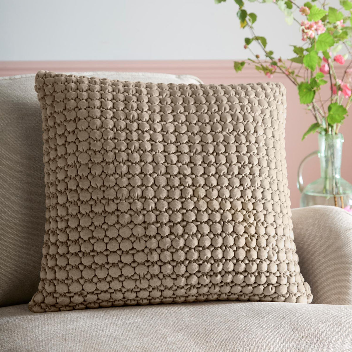 Bobble Natural Large Cushion (55cm x 55cm)
