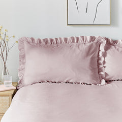Cassia Frill Lavender 100% Cotton Duvet Set