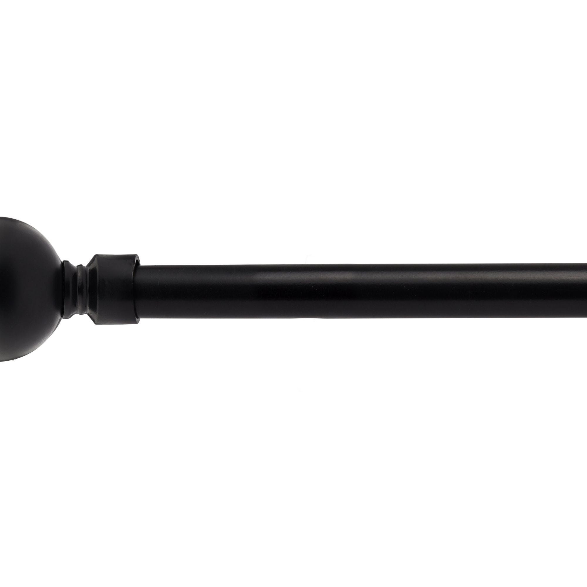 Matt Black Ball Extendable Curtain Pole