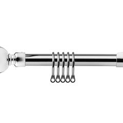 Chrome Bling Diamond Extendable Curtain Pole with Rings