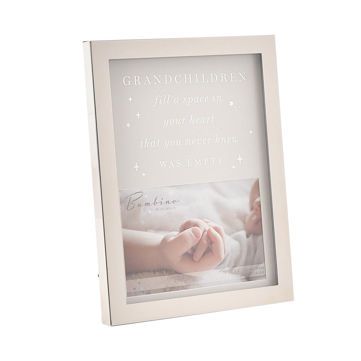 Bambino Grandchildren Pink Metal Plated Photo Frame (4"x6")