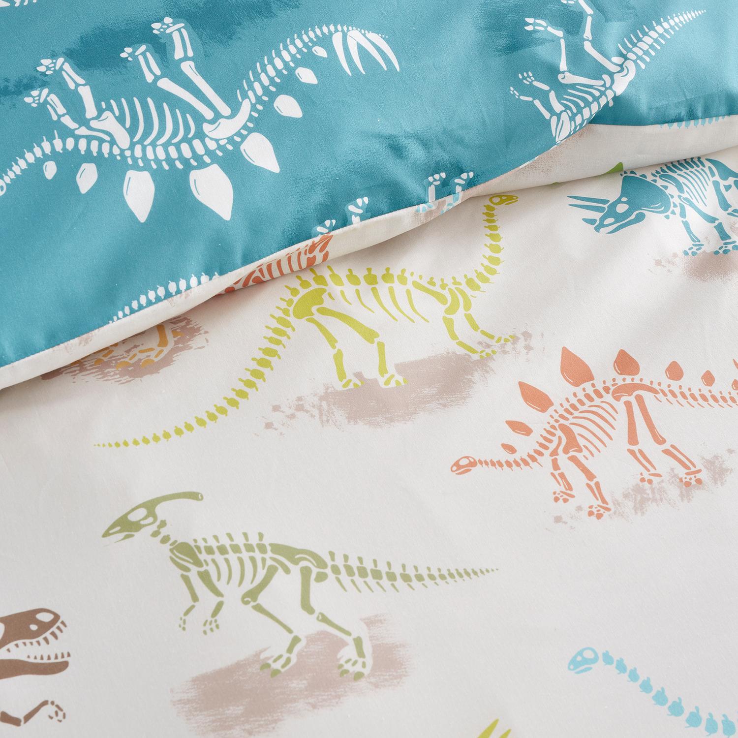 Skeleton Dino Multi Kids Reversible Duvet Set