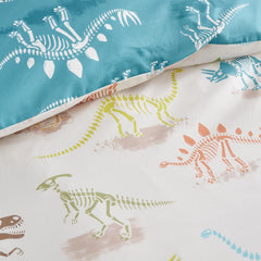 Skeleton Dino Multi Kids Reversible Duvet Set