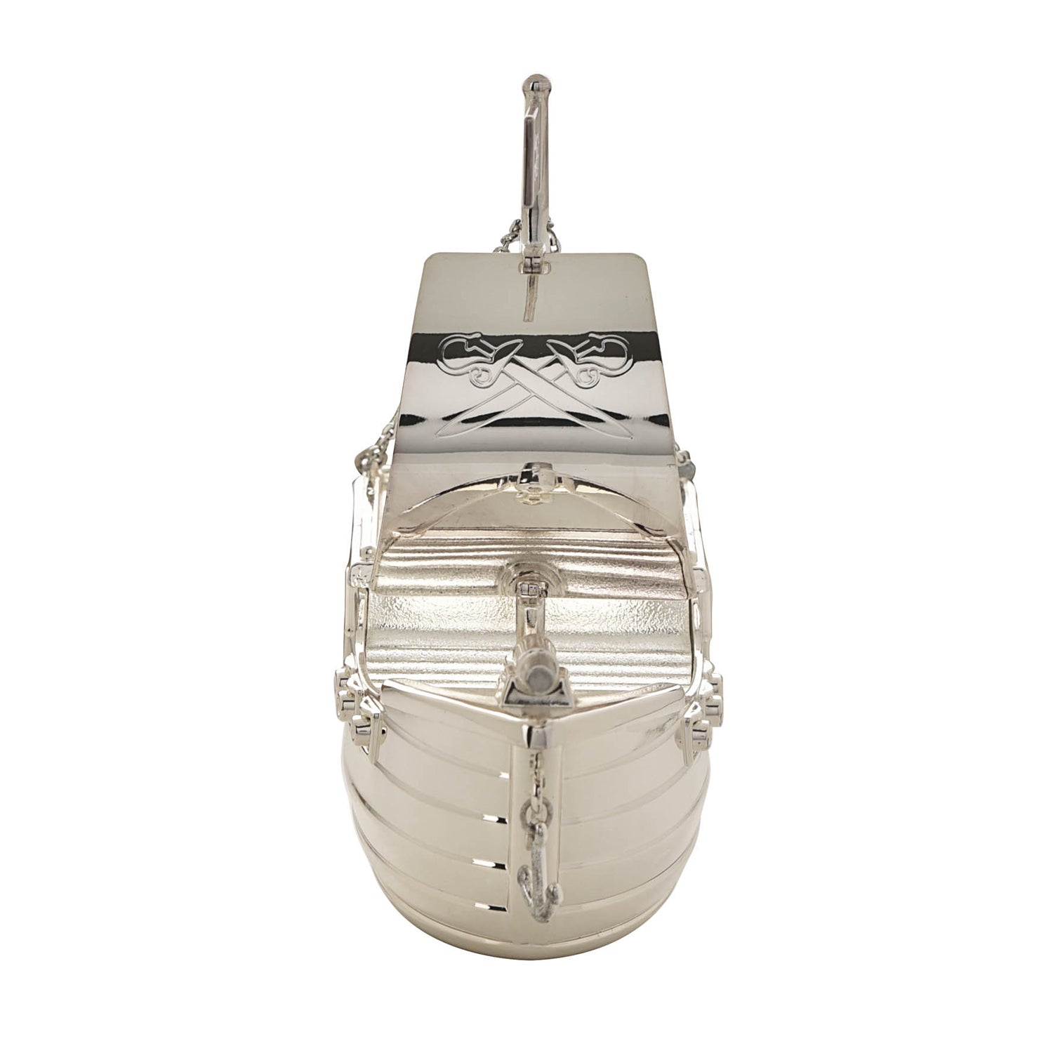 Bambino Silver Plated Money Box Pirate Ship