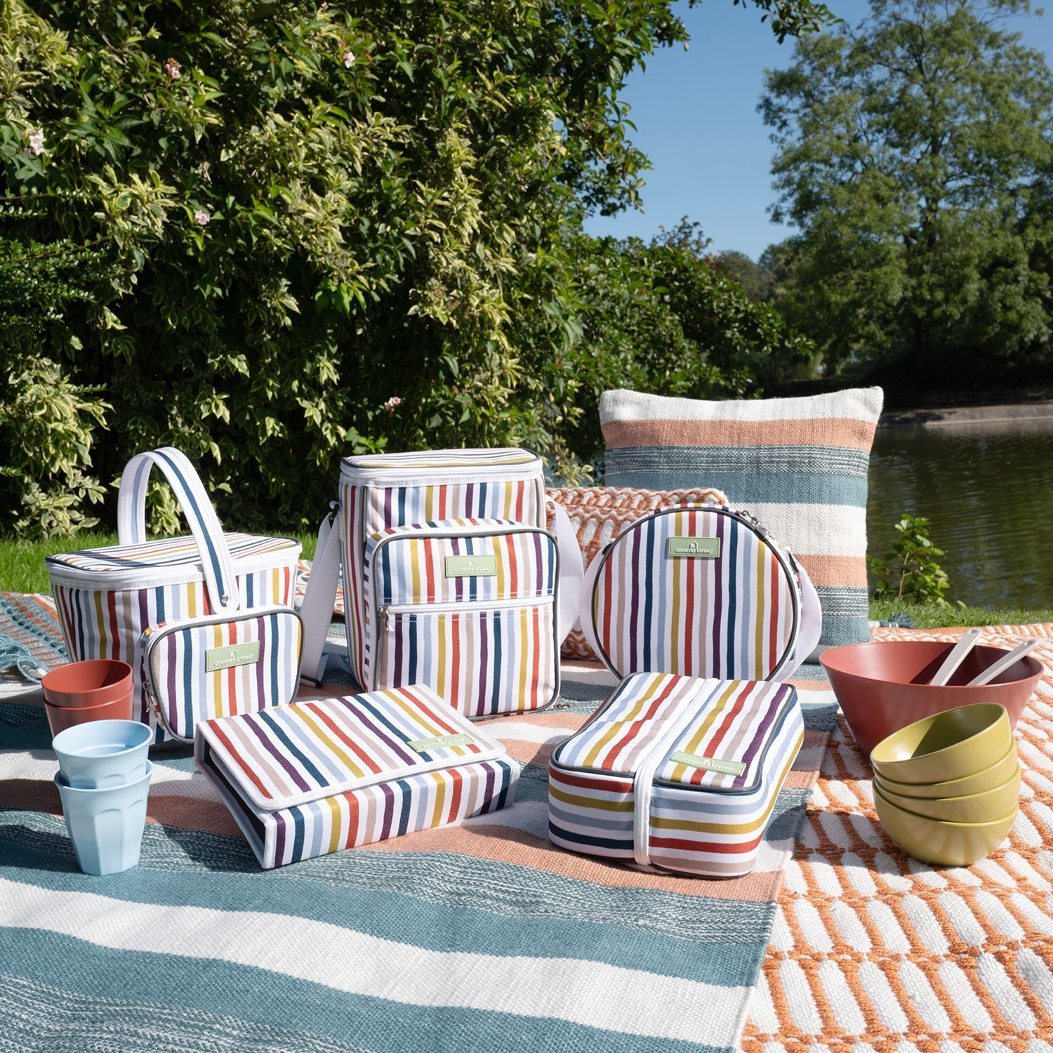 Country Living Striped Lunch Bag