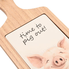 The Funny Farm Serving Board Time To Pig Out