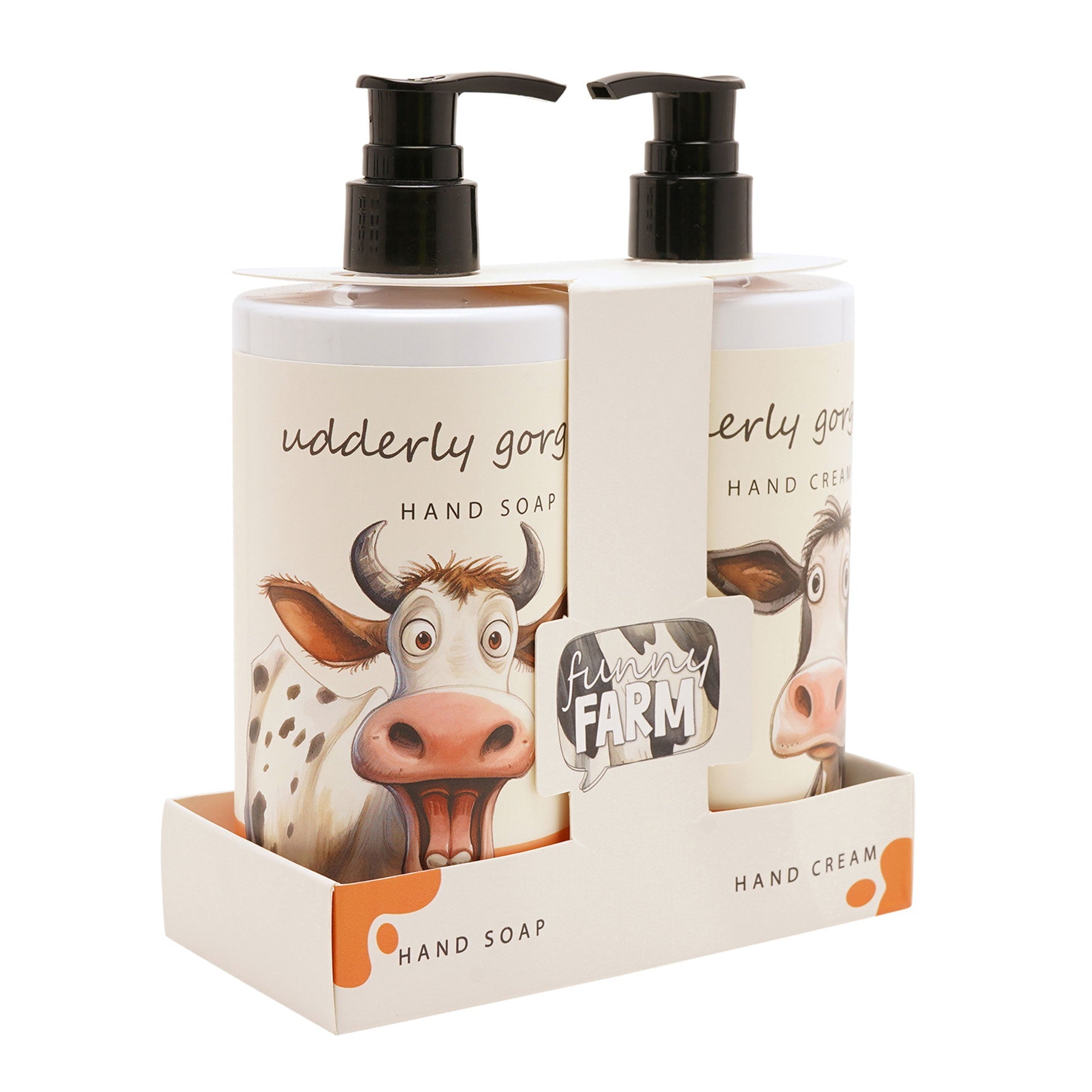 The Funny Farm Hand Soap and Hand Cream Set 500ml Udderly Gorgeous