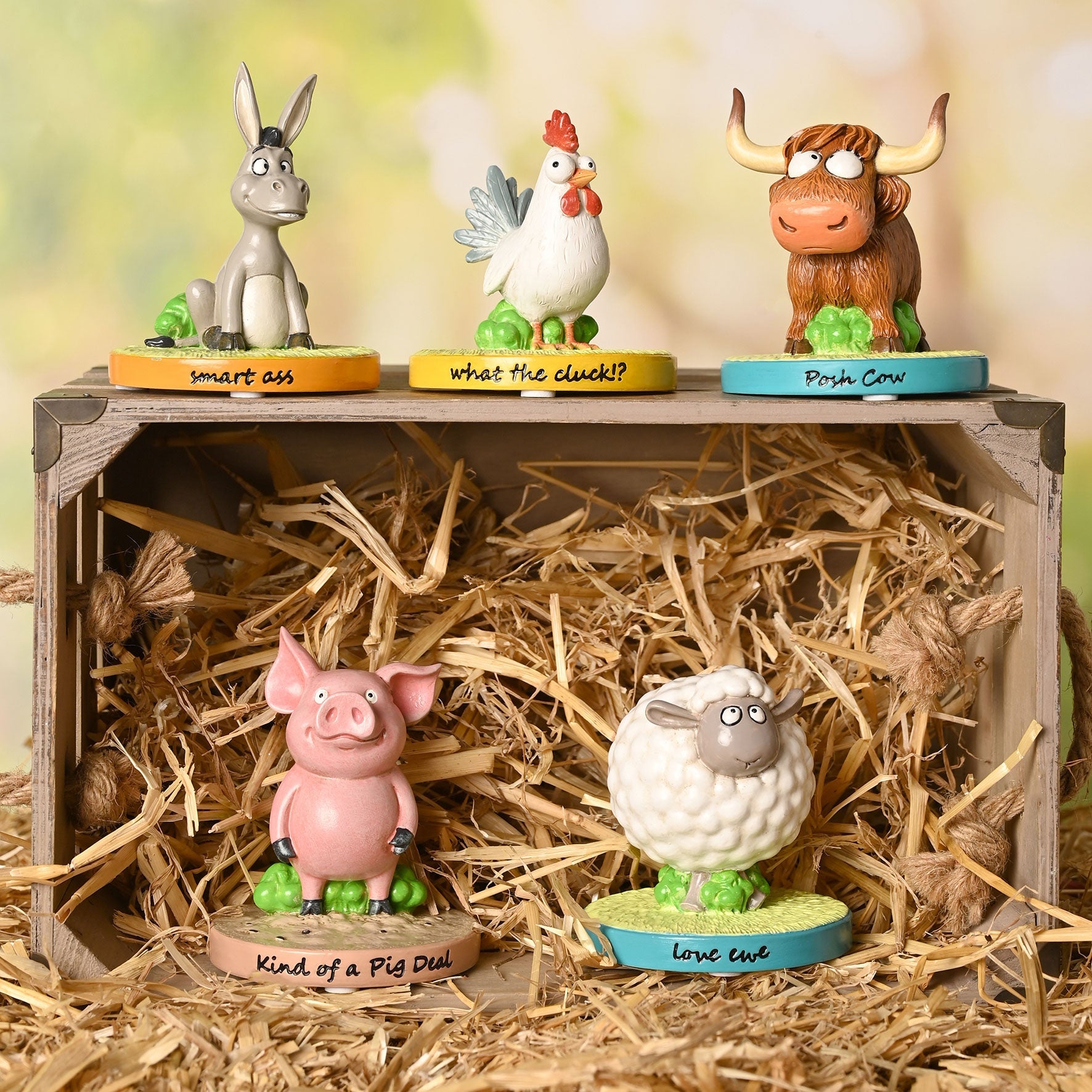 The Funny Farm Highland Cow Figurine Posh Cow