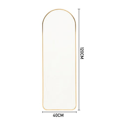 120cm Gold Arched Full Length Wall Mirror