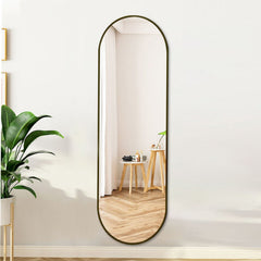 Black Oval Full Length Wall Mirror