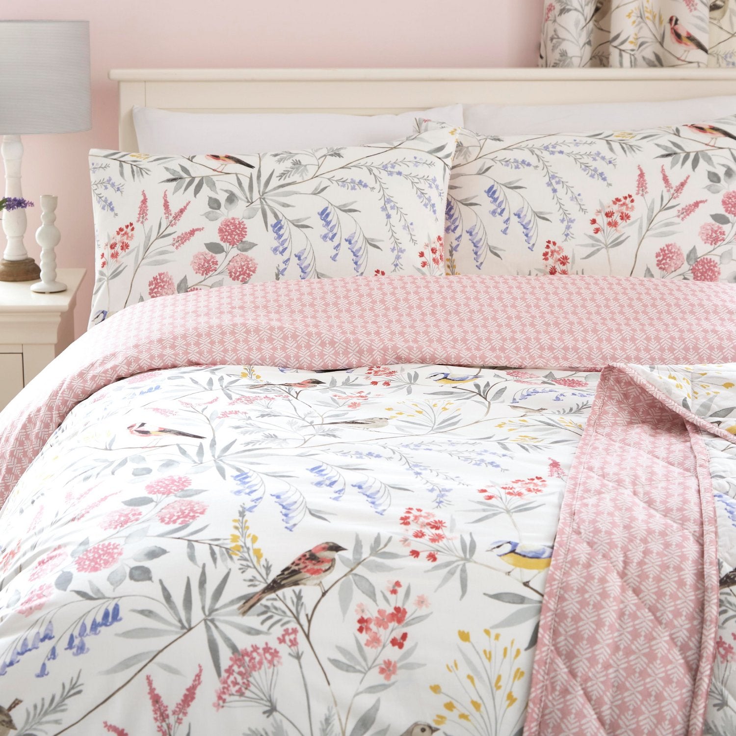 Caraway Pink Floral Duvet Set