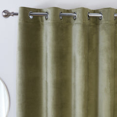 Casa Green Blackout Eyelet Curtains