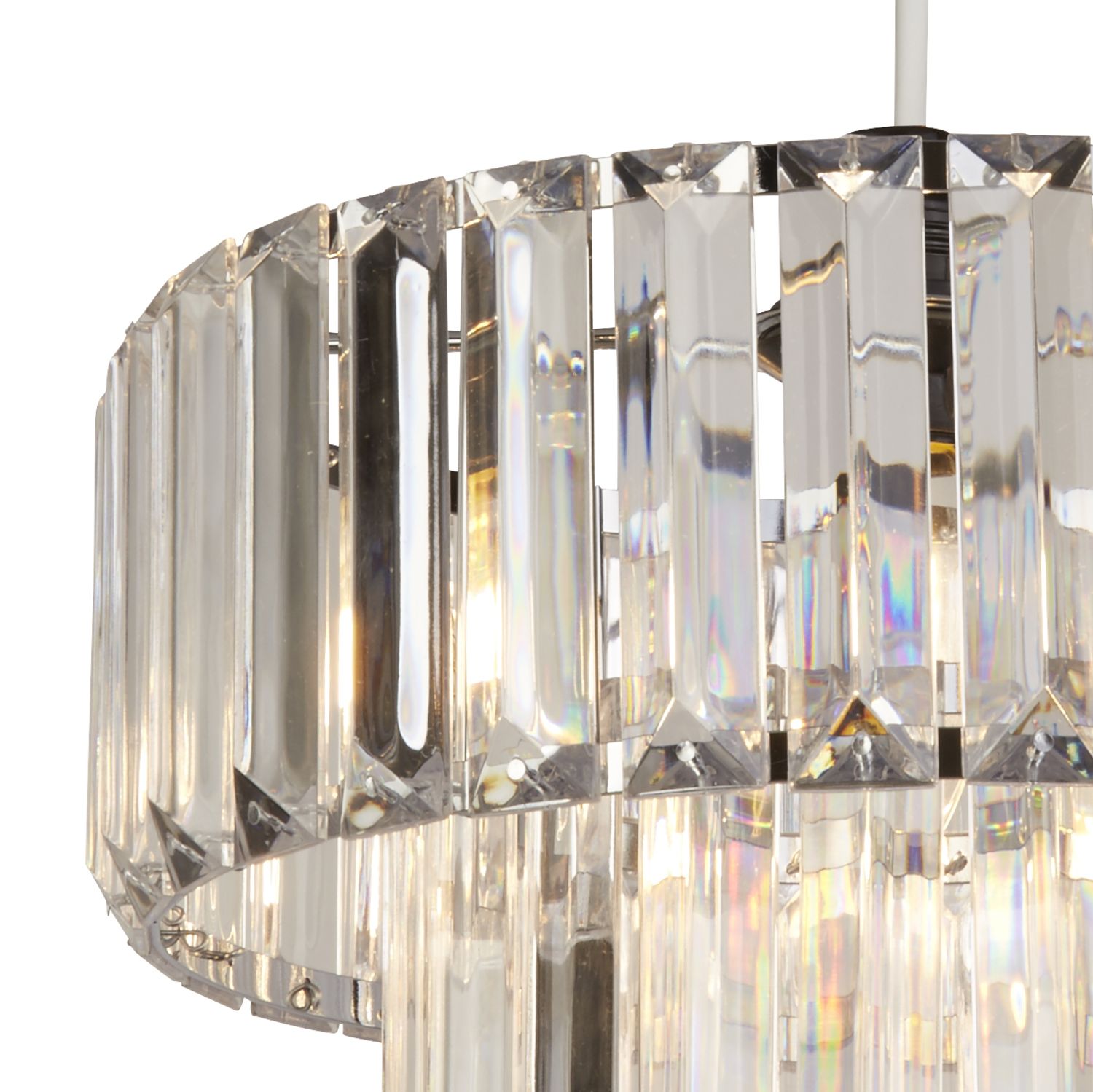 Chrome And Clear Ceiling Light Shade