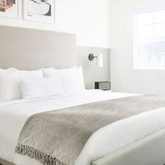 Darcy Dove Grey Chenille Throw