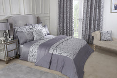 Duchess Silver Embellished Jacquard Quilted Bedspread Set