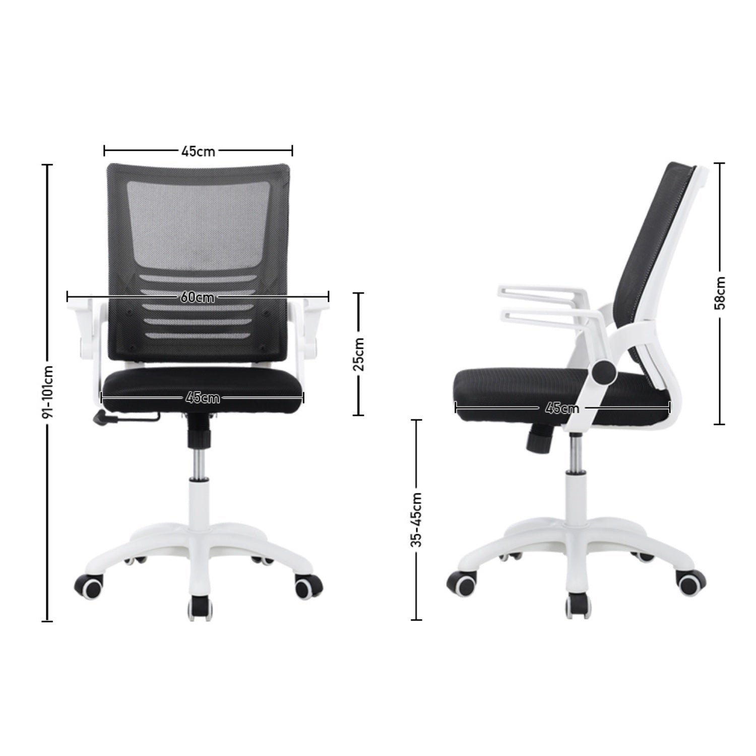 Mesh Swivel Mono Office Chair