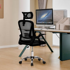 Ergonomic Mesh Office Chair Black with Headrest