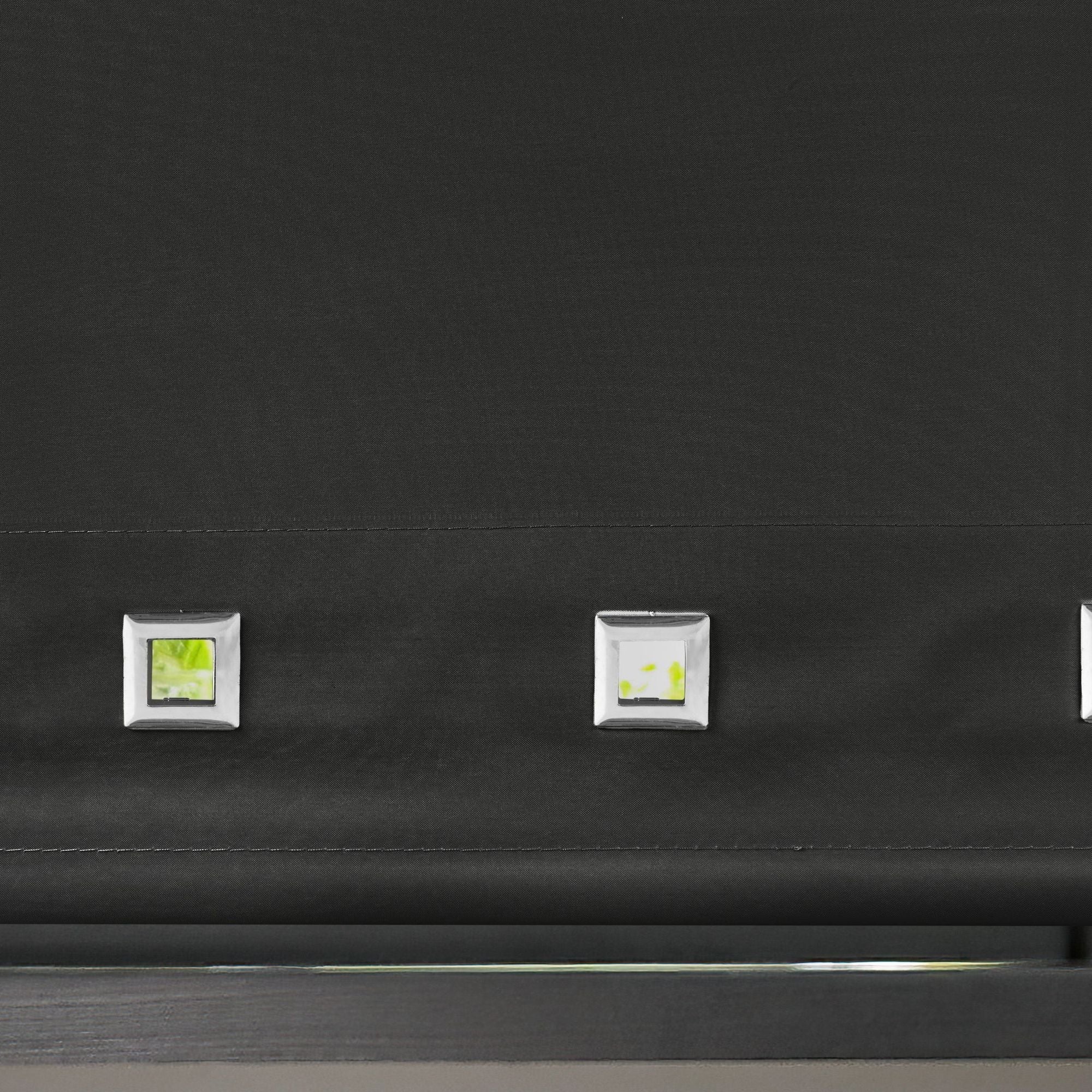 Black Square Eyelet Roller Blind