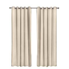 Cali Latte Thermal Blackout Eyelet Curtains