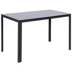 Rectangular Tempered Glass 4-Seater Dining Table