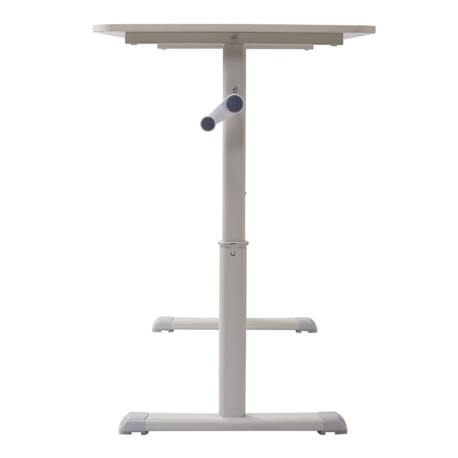 White Height Adjustable Office Desk 100cm