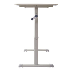 White Height Adjustable Office Desk 100cm