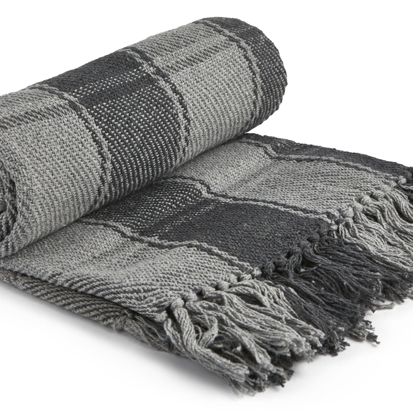 Charcoal Frisco Recycled Cotton Throw