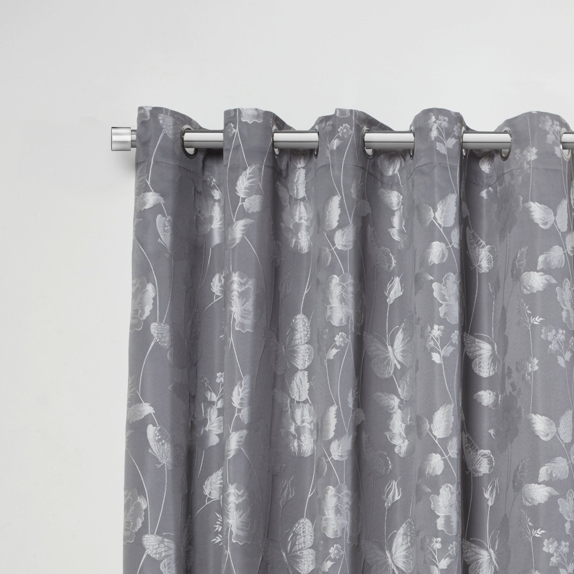 Chrome Full Stop Extendable Curtain Pole
