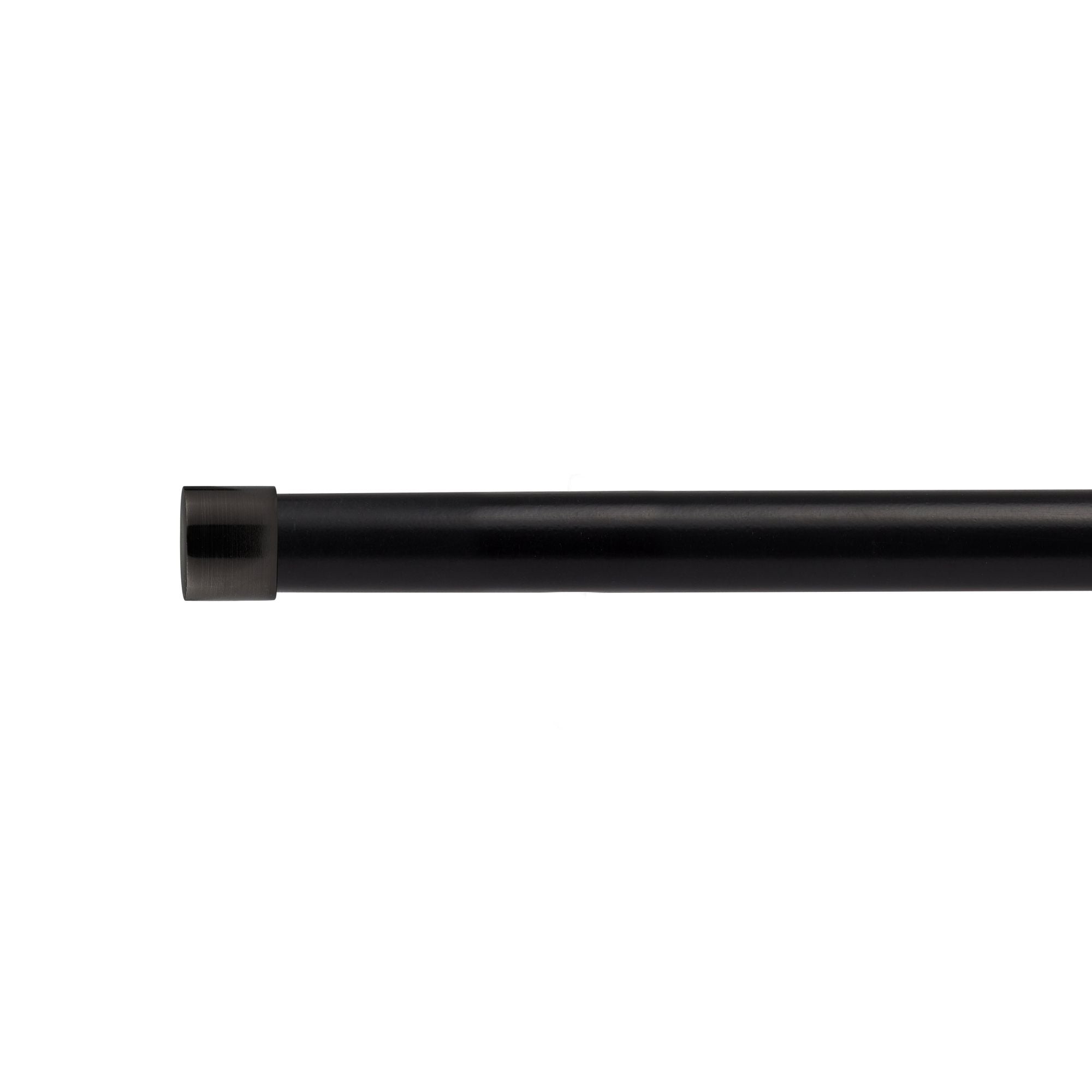 Matt Black Full Stop Extendable Curtain Pole