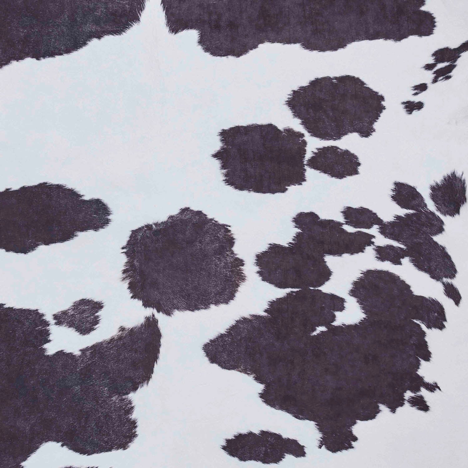Faux Cow Print White/Black Rug