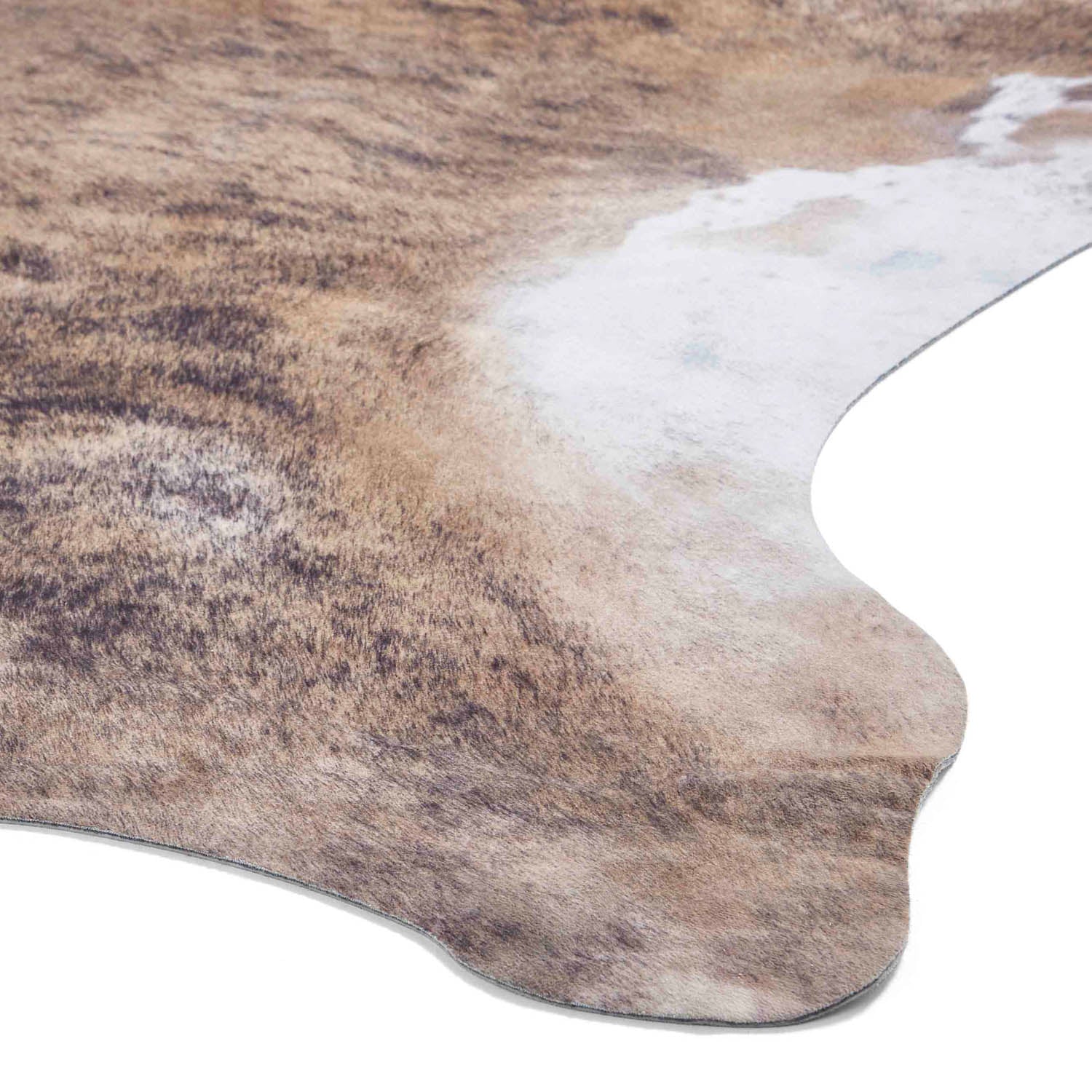 Faux Cow Print Brown Rug