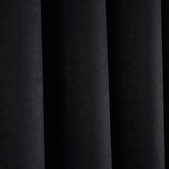 Strata Black Dim Out Eyelet Curtains