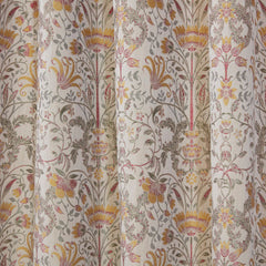 Kyoto Natural Floral Jacquard Pencil Pleat Curtain