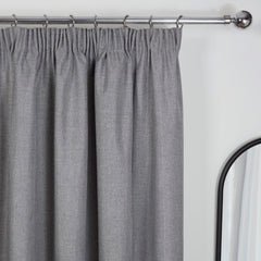 Eclipse Pewter Grey Pencil Pleat Blackout Thermal Curtains
