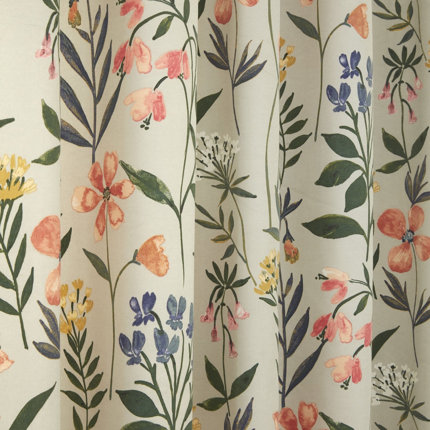 Meadow Floral Multi Pencil Pleat Curtains