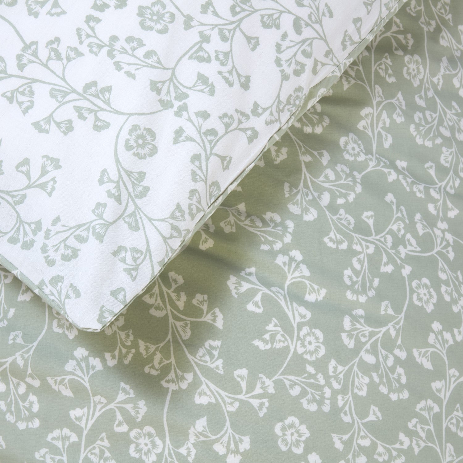 Sade Green Floral Duvet Set