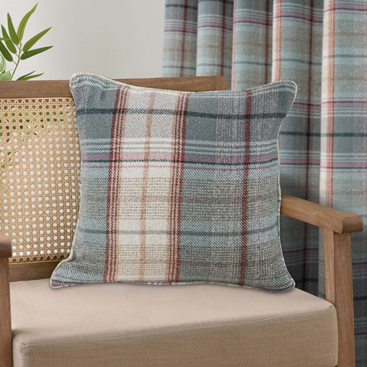 Gleneagles Tartan Steel Cushion Cover