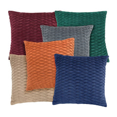 Henley Grey Pleated Touch Velvet Cushion Covers (Pair)